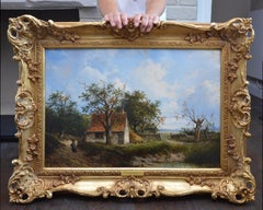 Vicino a Stratford upon Avon - Paesaggio dipinto ad olio del XIX secolo