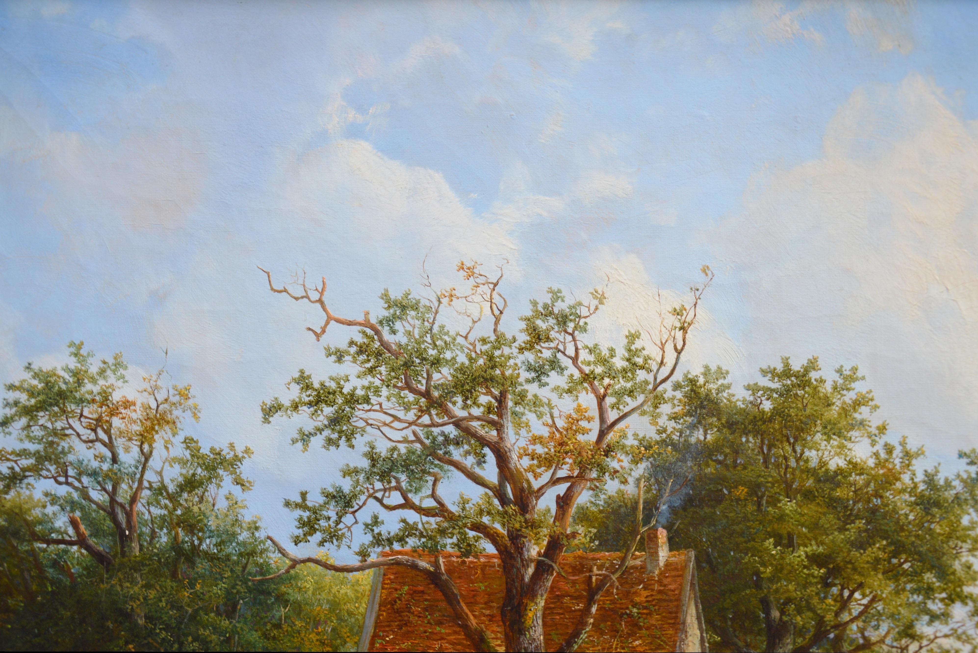 Near Stratford upon Avon - 19th Century Landscape Oil Painting 3