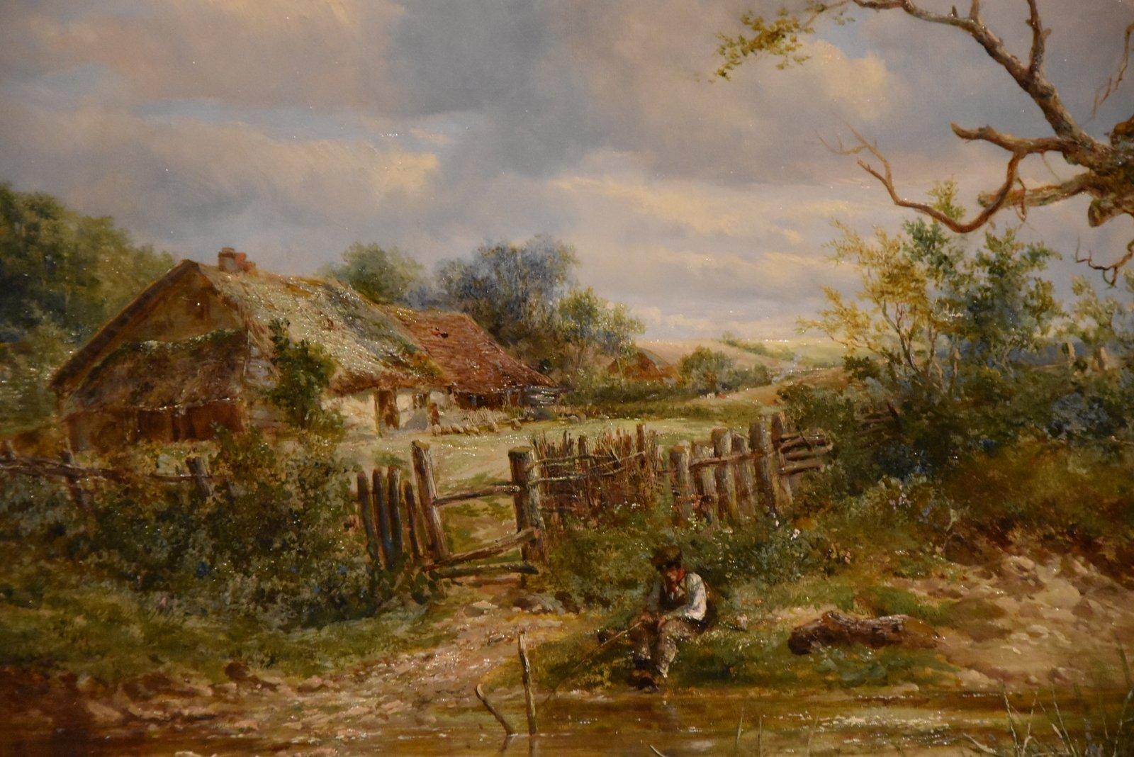 Peinture à l'huile de Joseph Thors « A Quiet Day by The River » en vente 2