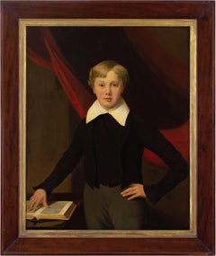 Vintage Joseph Thraves, Portrait Of A Scholar, Oil Painting