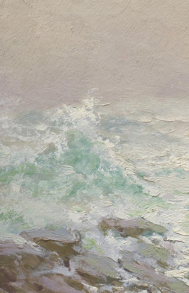 Sirena junto a la orilla, Americano, Impresionista, Desnudo, Figura, Paisaje, Orilla del mar en venta 1