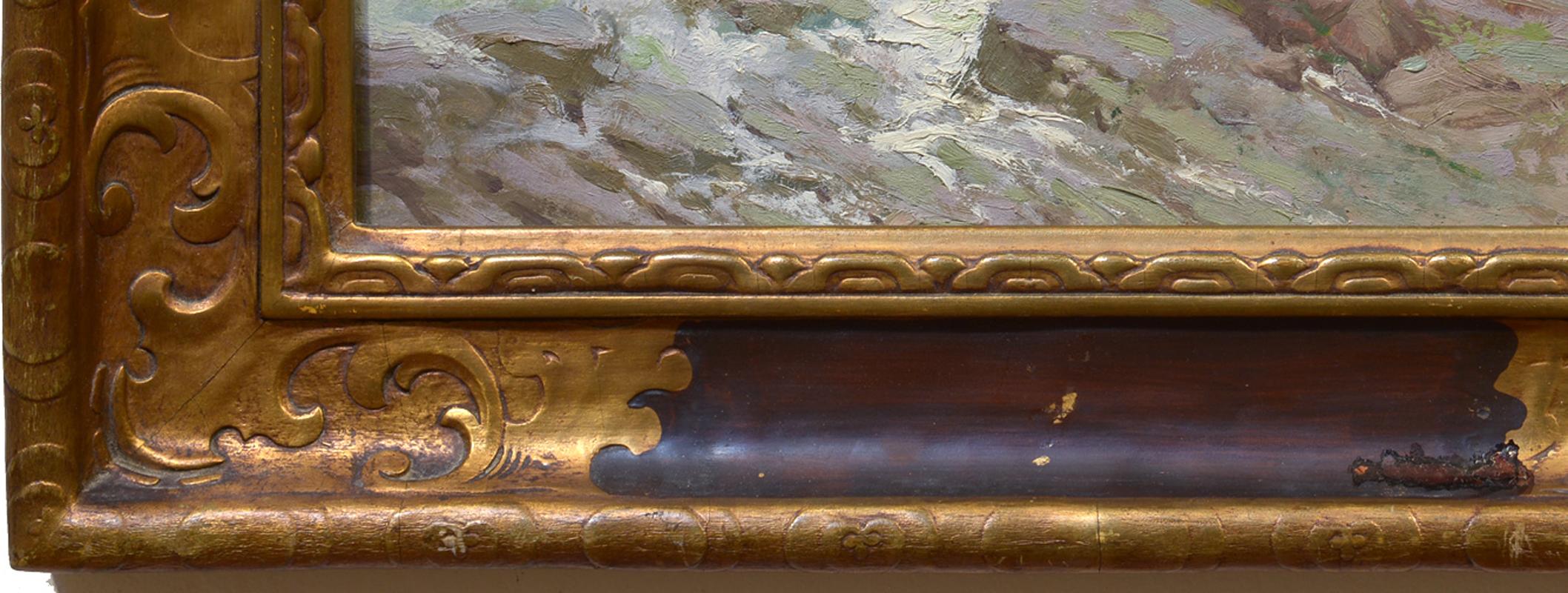 Sirena junto a la orilla, Americano, Impresionista, Desnudo, Figura, Paisaje, Orilla del mar en venta 2