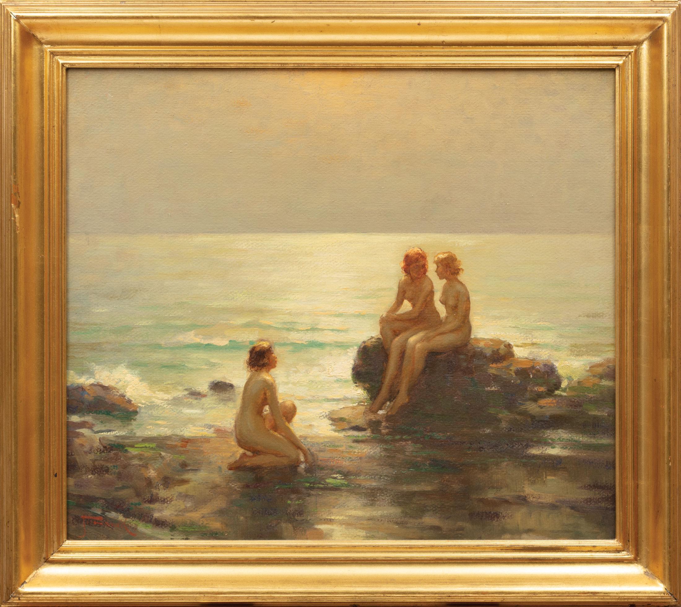 Joseph Tomanek Nude Painting - The Bathers