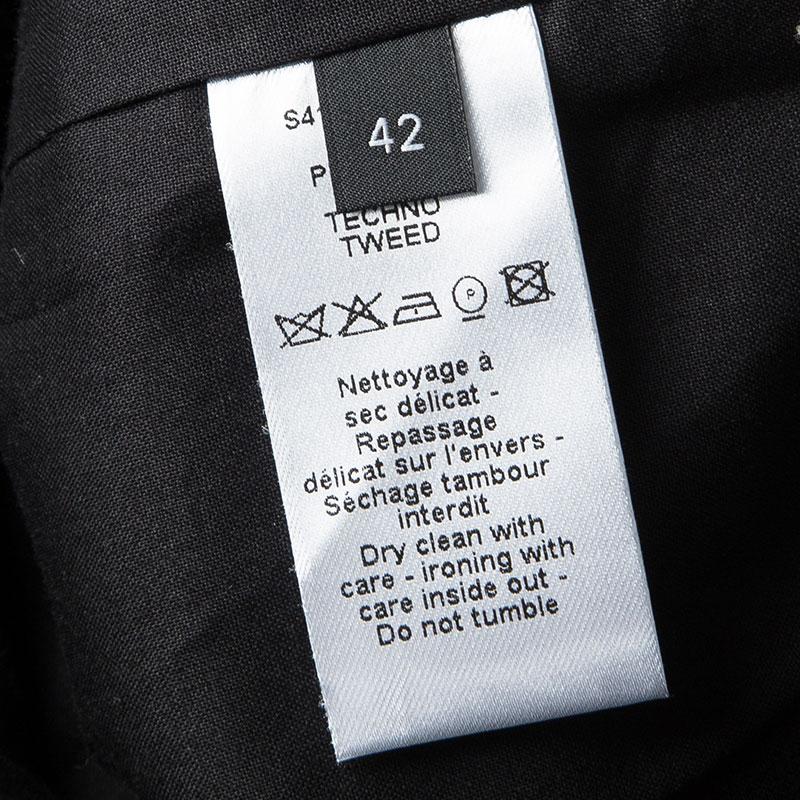 Joseph Tricolor Techno Tweed Zip Detail Preston Long Coat L 1