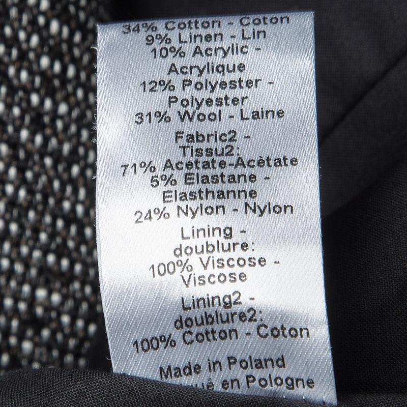 Joseph Tricolor Techno Tweed Zip Detail Preston Long Coat L 2