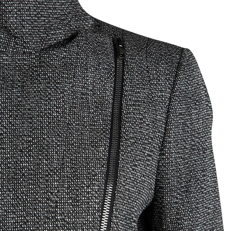 Joseph Tricolor Techno Tweed Zip Detail Preston Long Coat M In New Condition In Dubai, Al Qouz 2