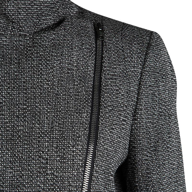 Joseph Tricolor Techno Tweed Zip Detail Preston Long Coat M In New Condition In Dubai, Al Qouz 2