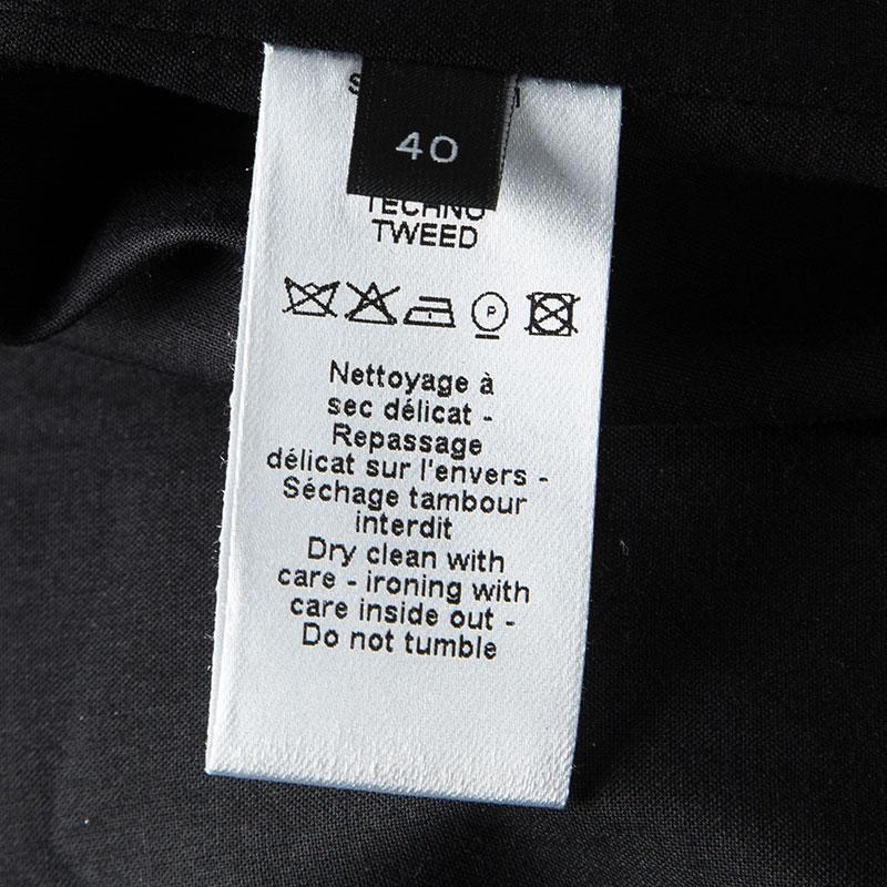 Joseph Tricolor Techno Tweed Zip Detail Preston Long Coat M 1