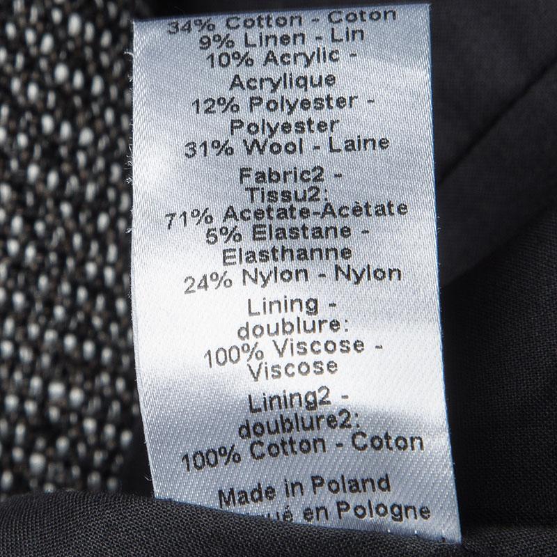 Joseph Tricolor Techno Tweed Zip Detail Preston Long Coat M 1