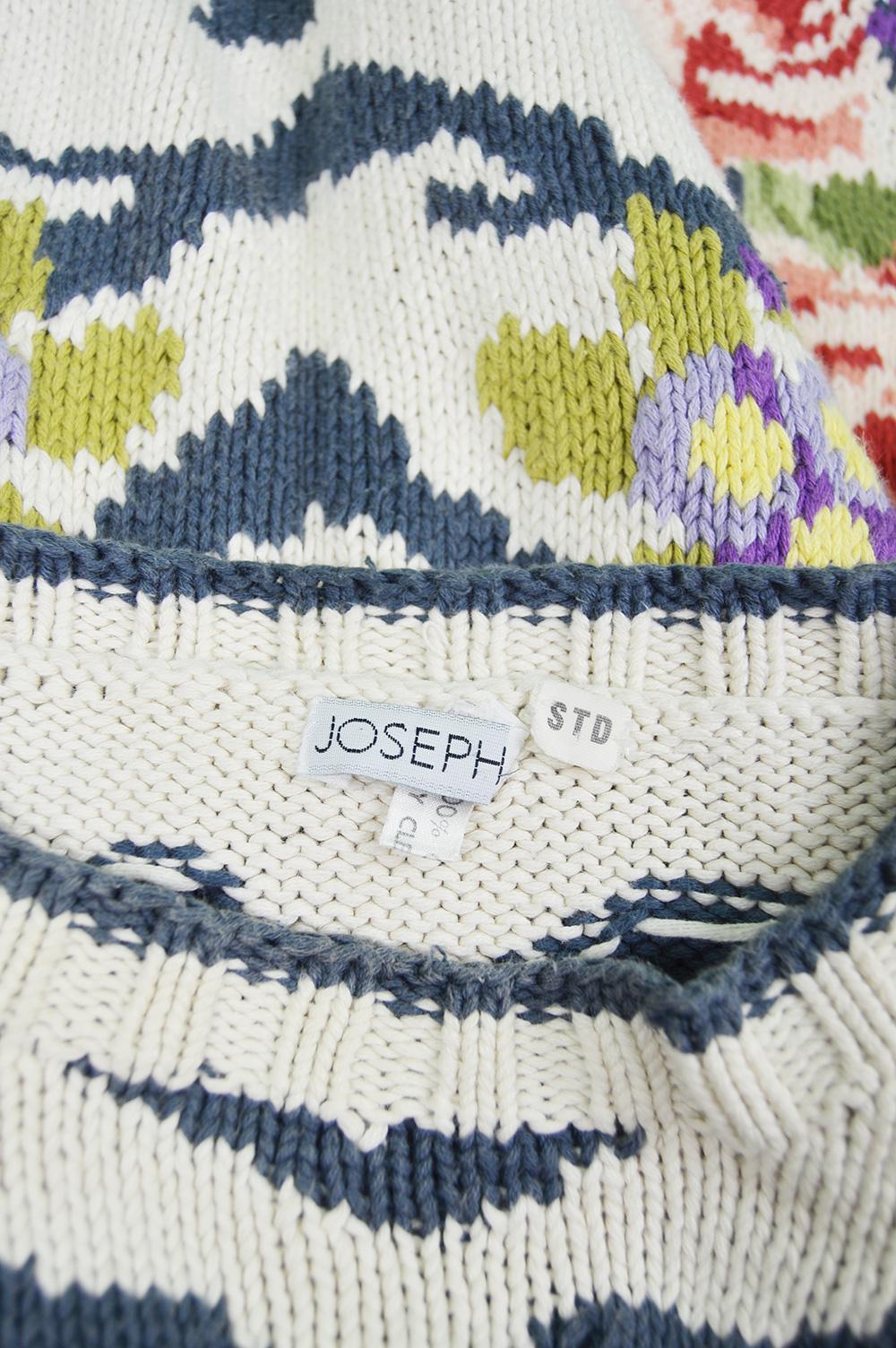 Pull en coton tricot vintage imprimé rose tigre Joseph, années 1980 en vente 4