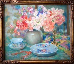 Joseph Vande Fackere, Bruges 1879 – 1946, Les Fleurs et Accessoires, Pastel