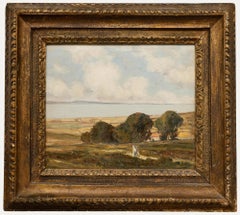 Joseph Vickers De Ville – Ölgemälde aus dem frühen 20. Jahrhundert, „Spaziergang an der Küste“