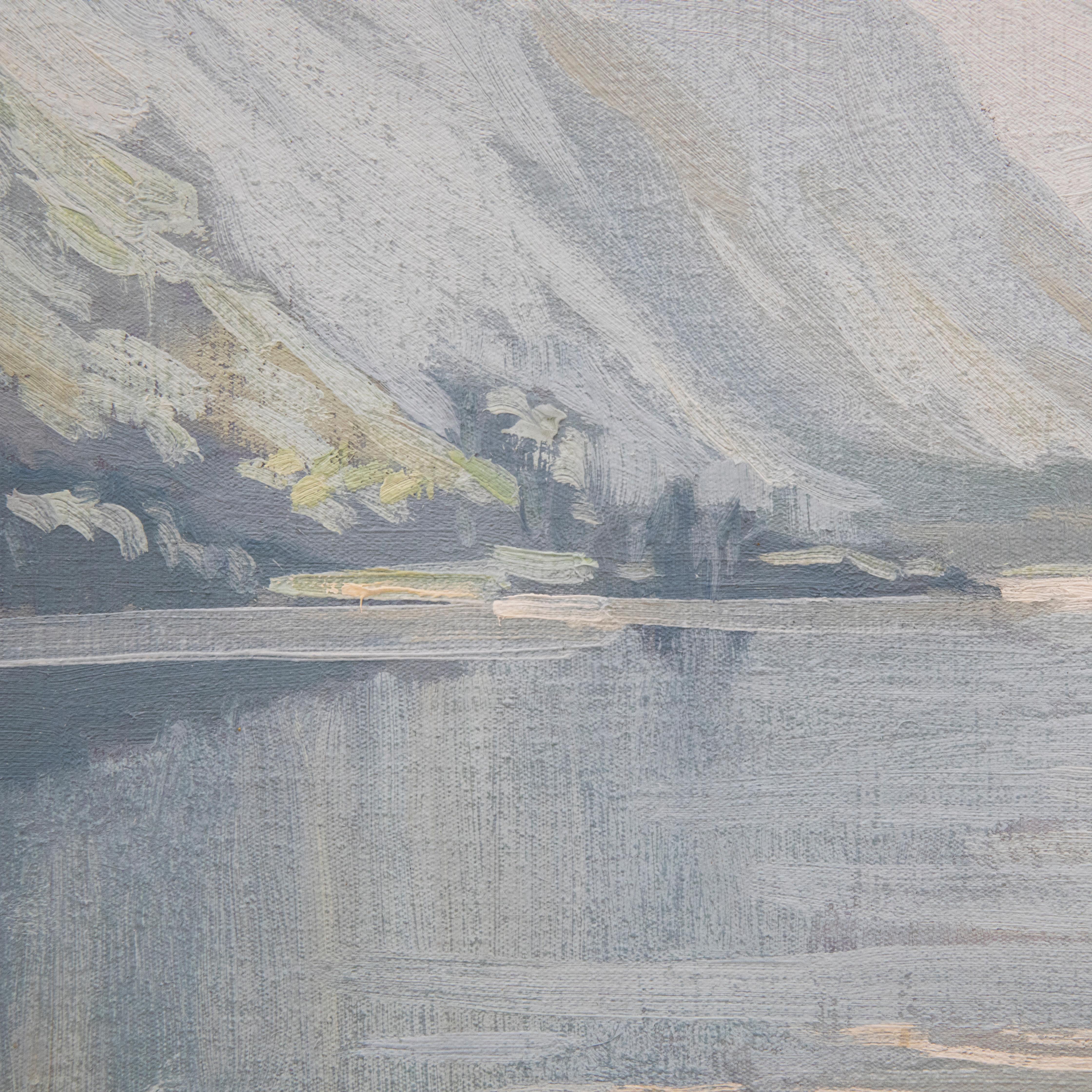 Joseph Vickers Deville RSBA (1856-1925) - Oil, View of the Loch For Sale 1