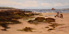 Oil Painting by Joseph Vickers De Ville "A Cornish Coastal View"