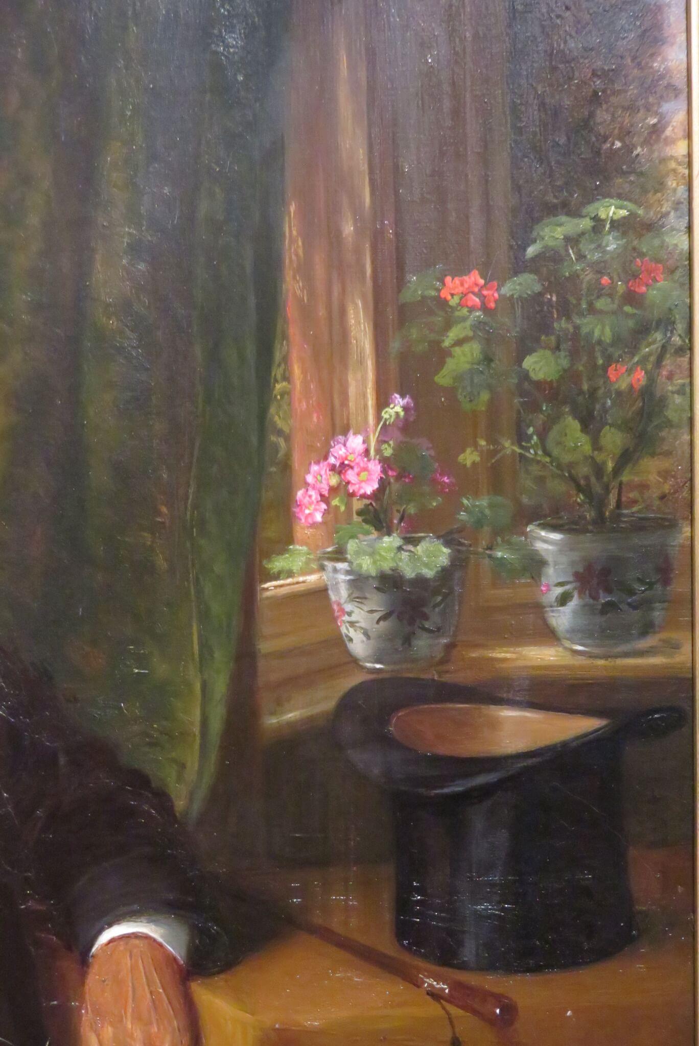 The English House of Antiques Country Antiques peinture à l'huile PORTRAIT D'UN GENTLEMAN en vente 2