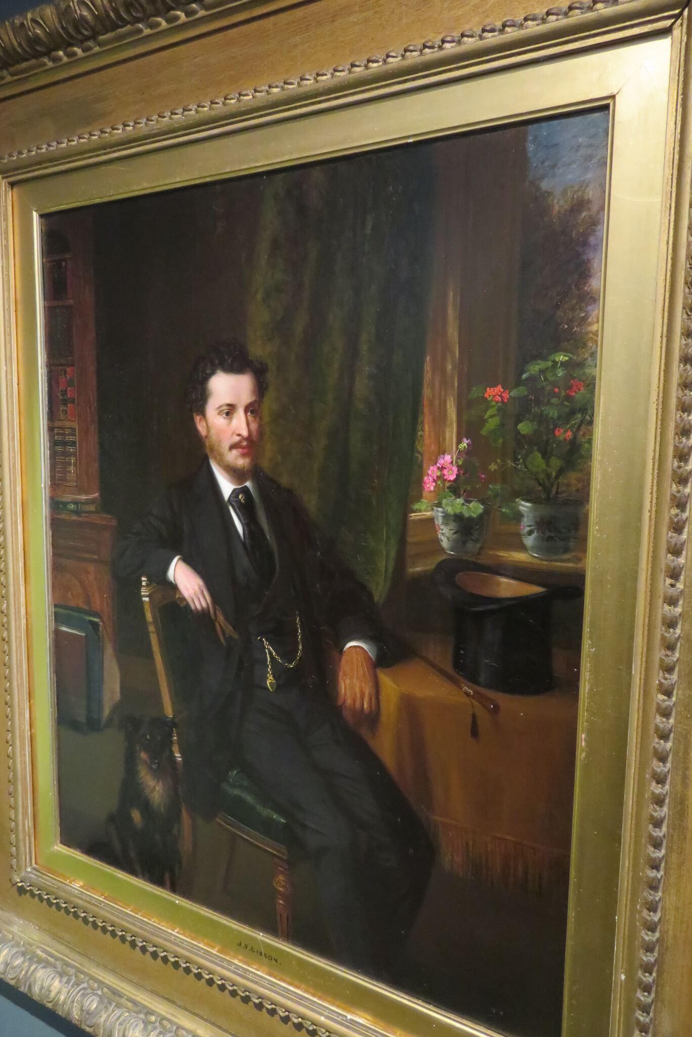 The English House of Antiques Country Antiques peinture à l'huile PORTRAIT D'UN GENTLEMAN en vente 3