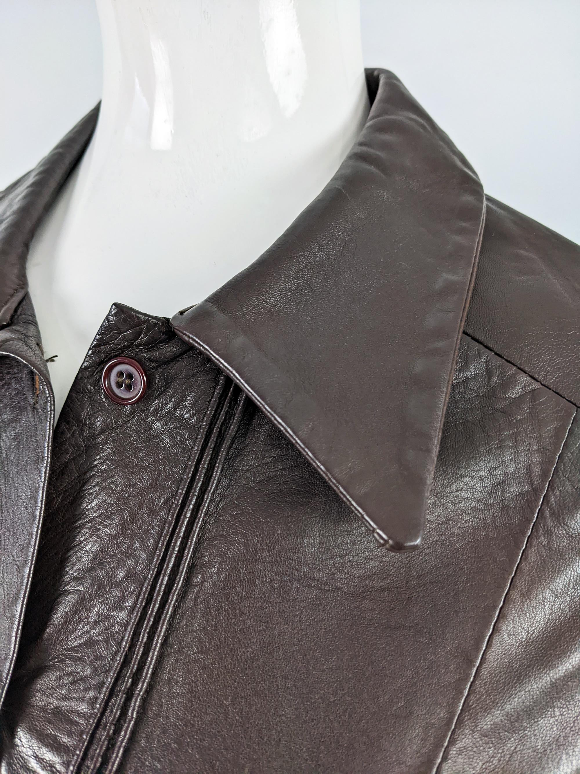 Joseph Vintage 1990er Jahre Womens Buttery Soft Brown Lederjacke im Zustand „Gut“ im Angebot in Doncaster, South Yorkshire