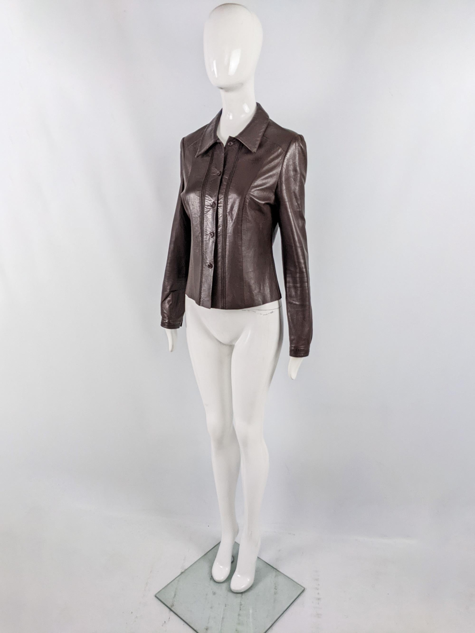 Joseph Vintage 1990er Jahre Womens Buttery Soft Brown Lederjacke Damen im Angebot