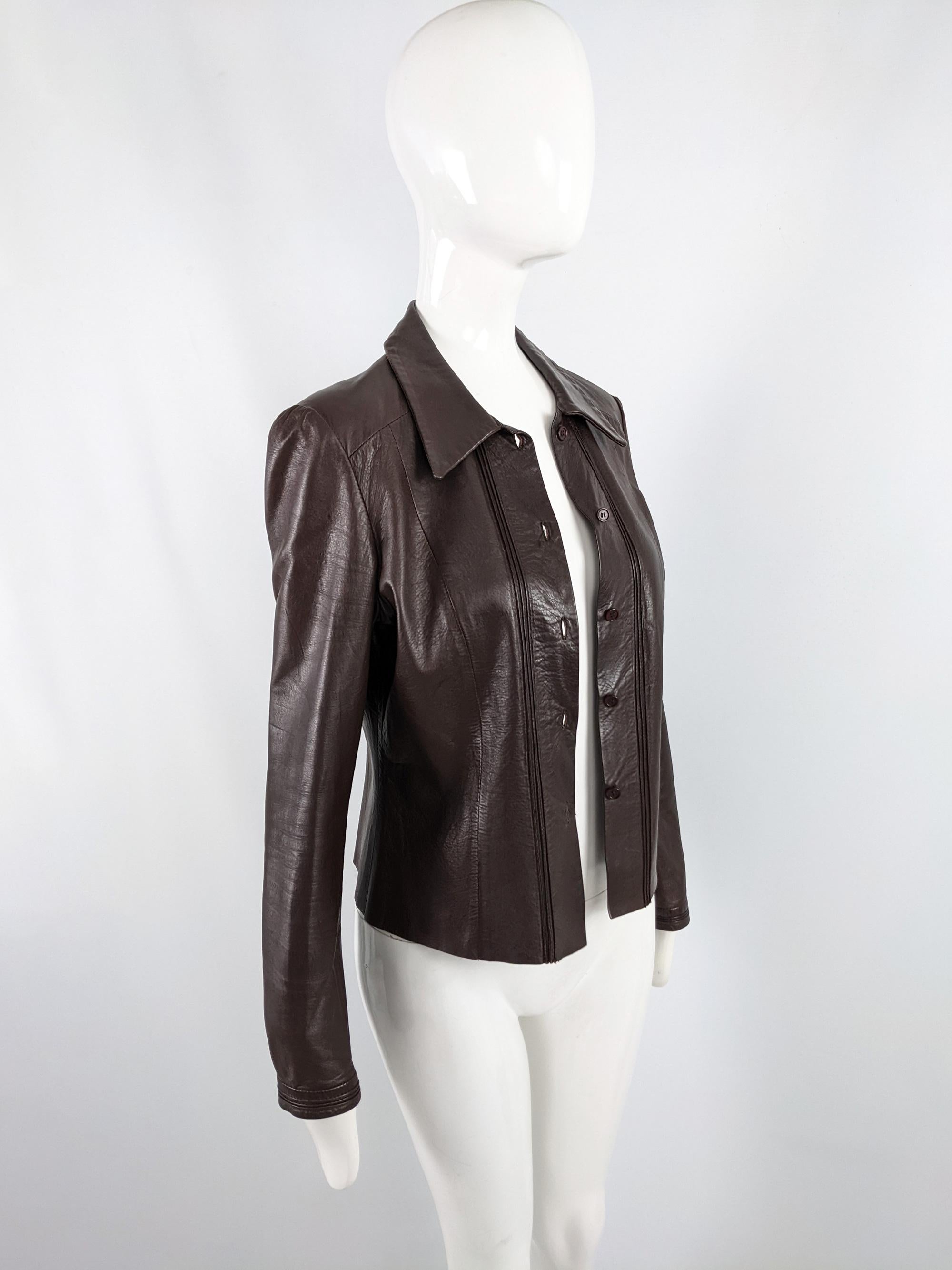 Joseph Vintage 1990er Jahre Womens Buttery Soft Brown Lederjacke im Angebot 1