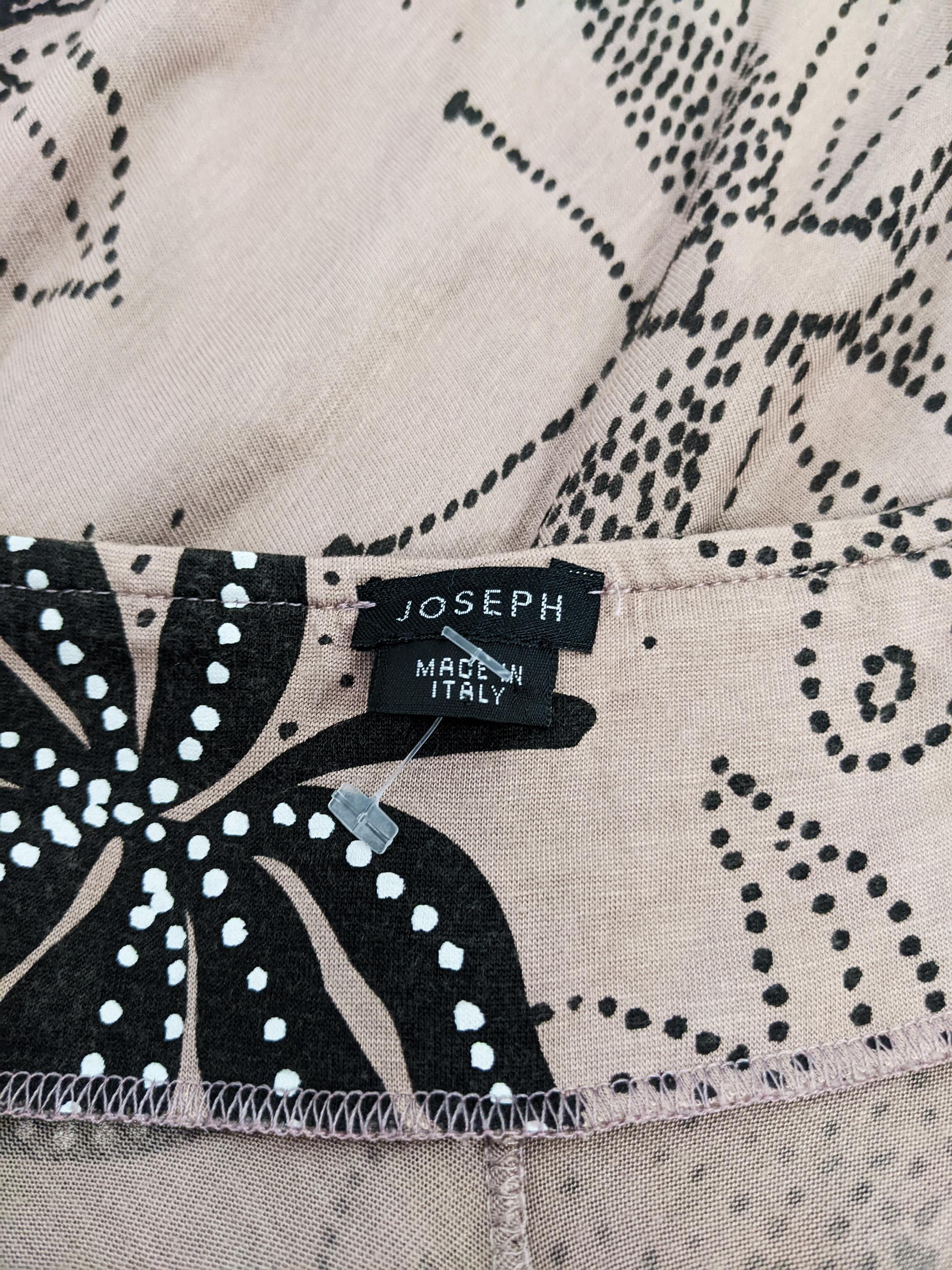 Joseph Vintage Pinkish Mauve Bias Cut Butterfly Print Rayon Jersey Dress, 1990s For Sale 1