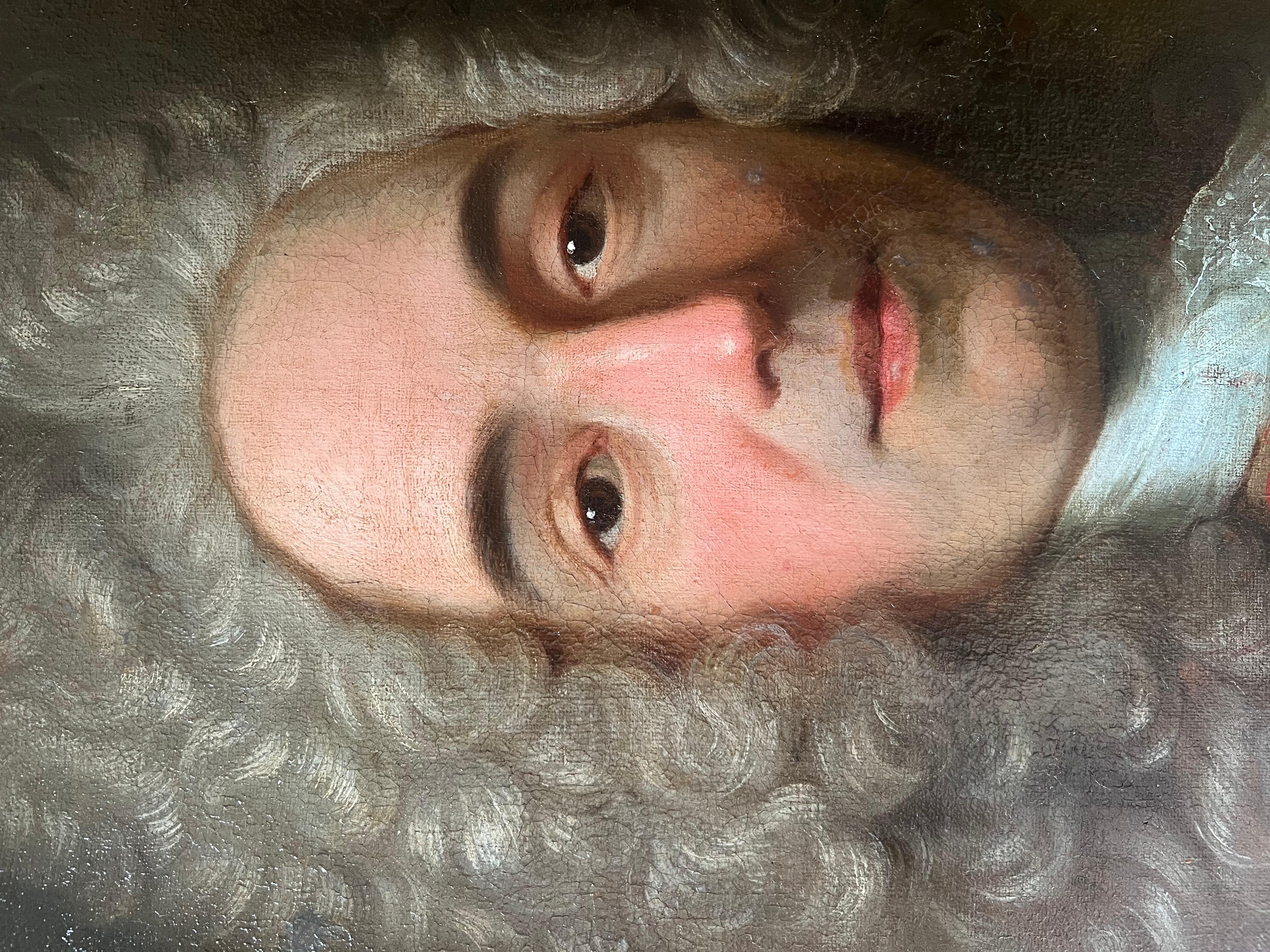 French Old Master del XVIII secolo Ritratto di un uomo nobile - Painting Antichi maestri di Joseph Vivien