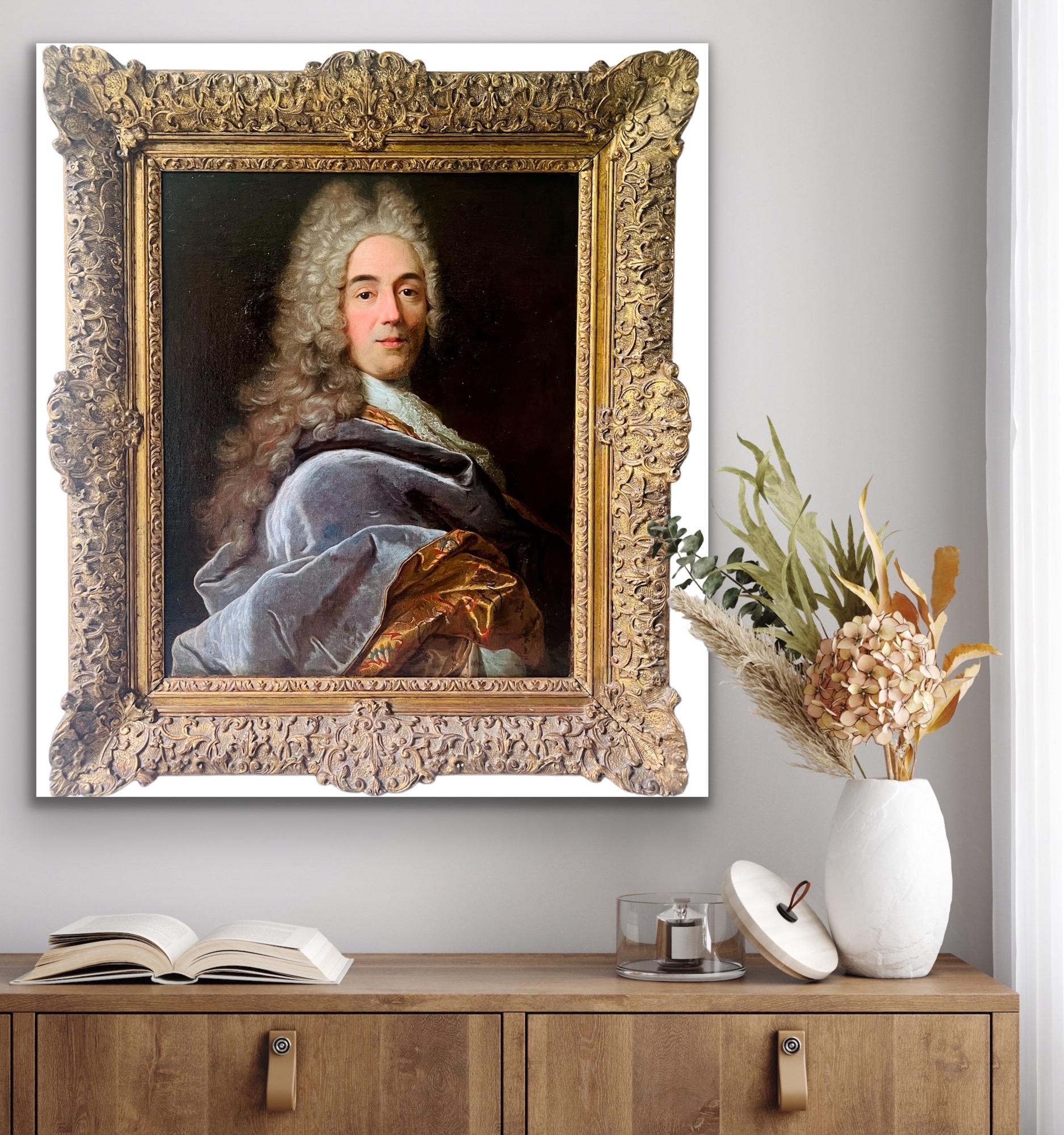 French Old Master del XVIII secolo Ritratto di un uomo nobile 3