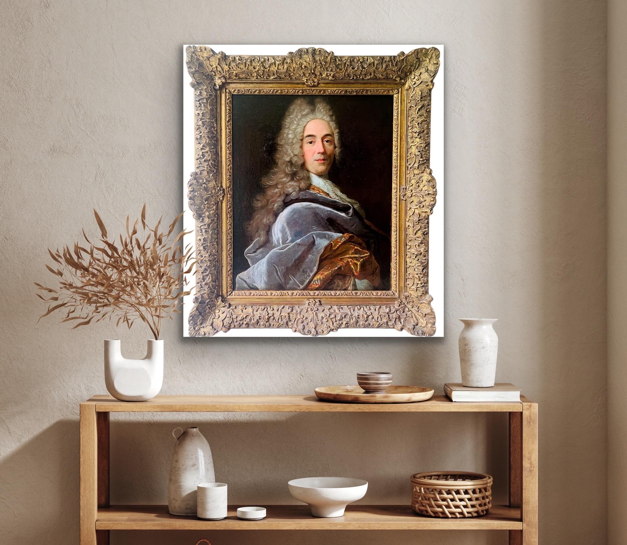 French Old Master del XVIII secolo Ritratto di un uomo nobile 4