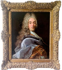 Portrait d'un noble par un French Old Master du 18e siècle