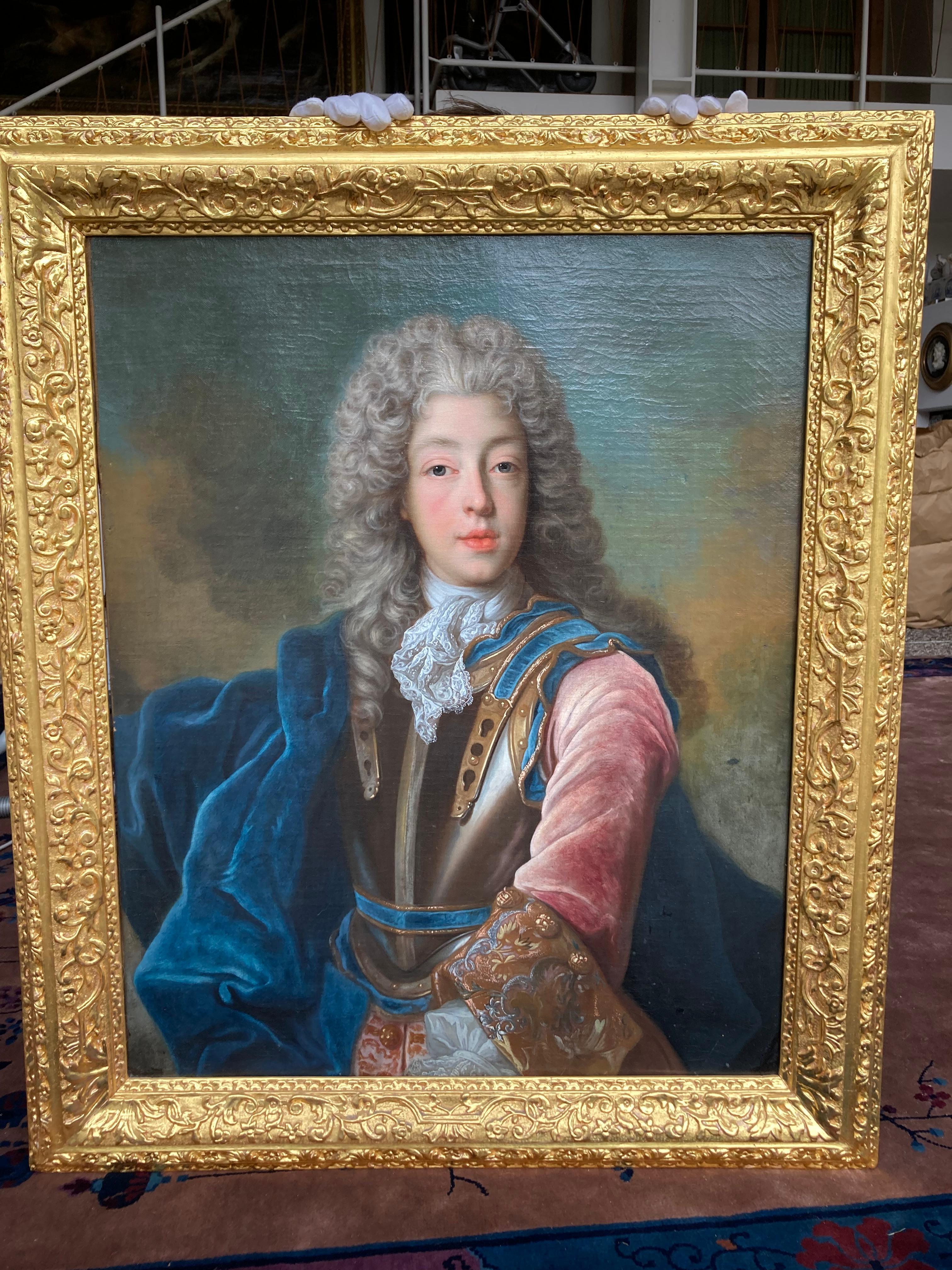Porträt Johann Theodor Bavaria, Sohn des Kurfürsten, von Joseph Vivien, Rokoko im Angebot 1