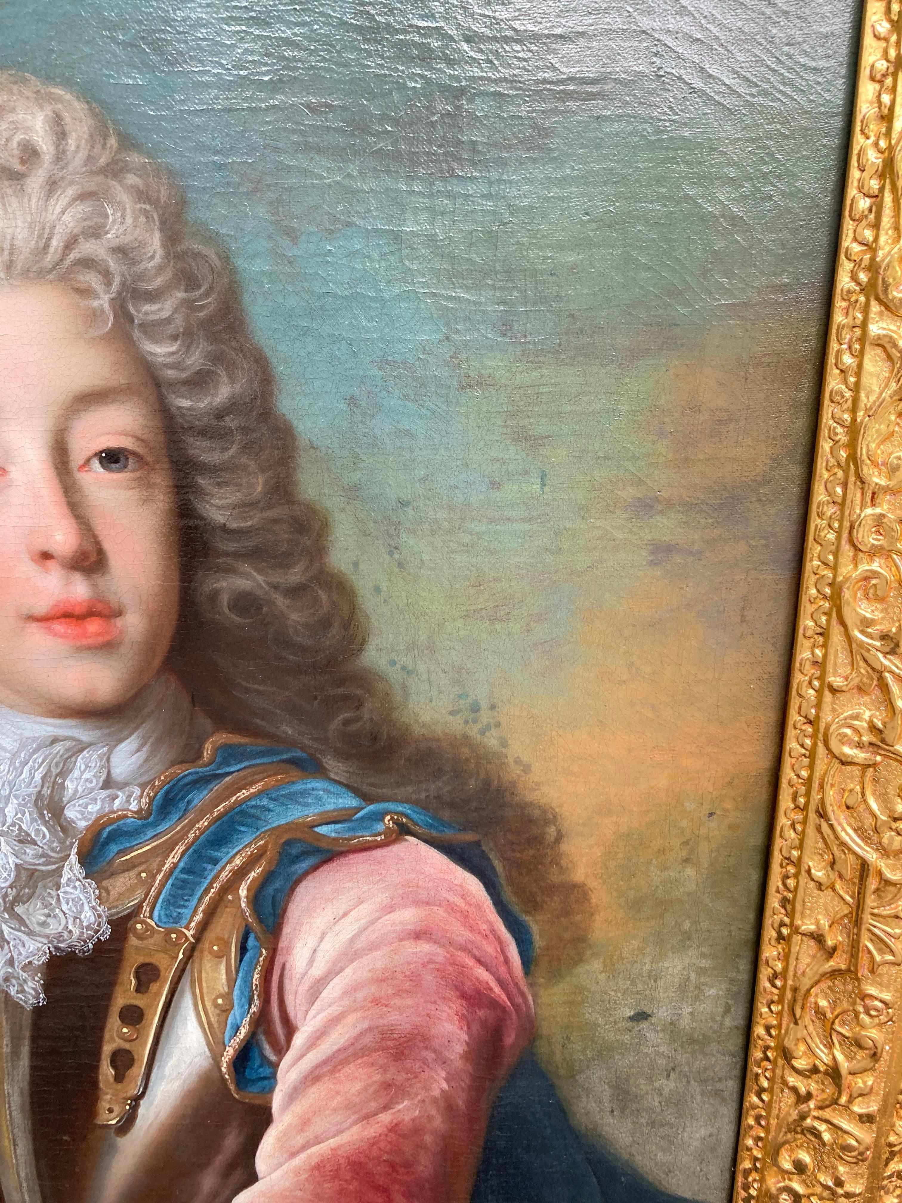 Portrait de Johannes Son de Bavière, fils du Prince Électeur, par Joseph Vivien, Rococo en vente 2