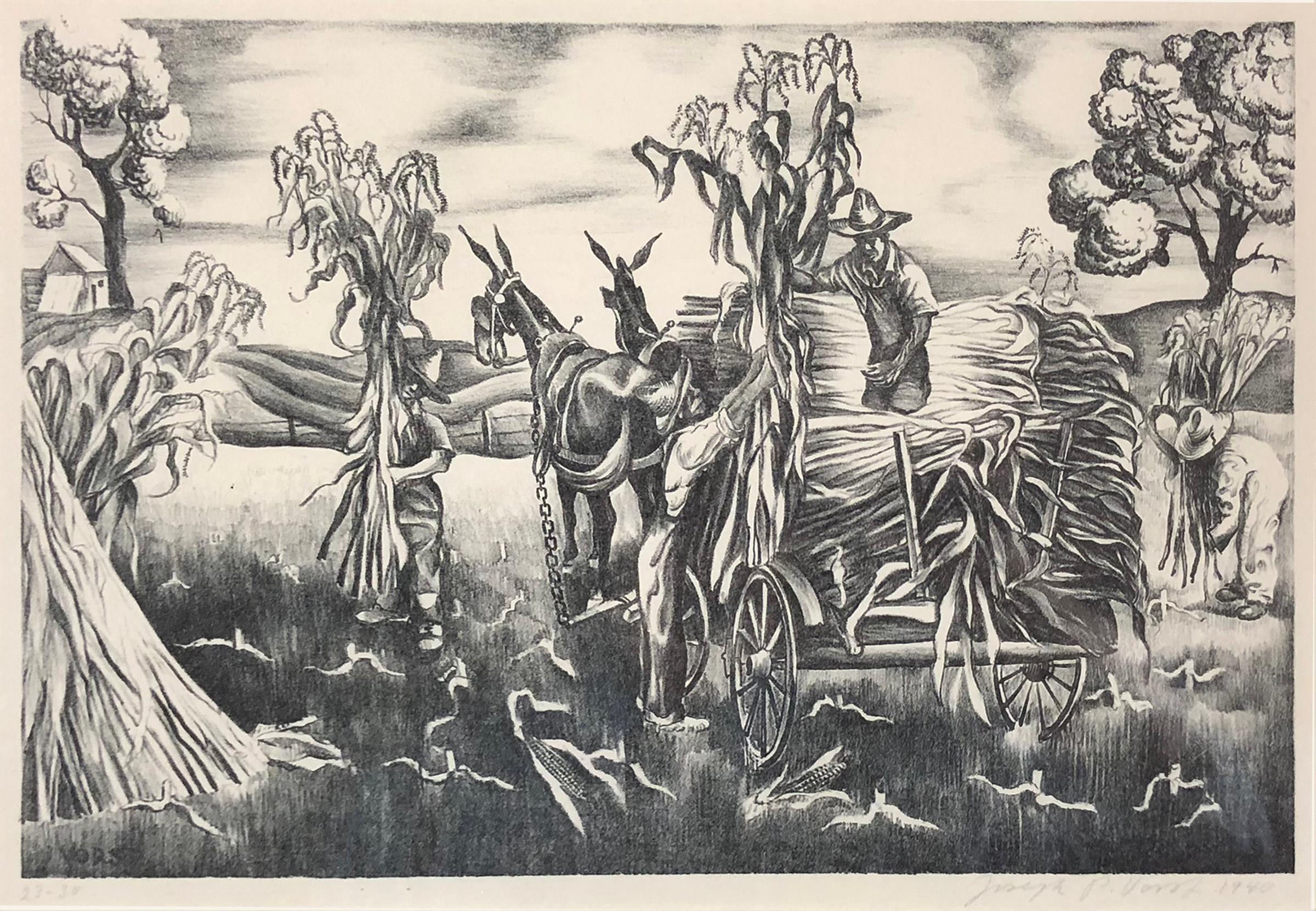 Corn Harvest - Print by Joseph Vorst