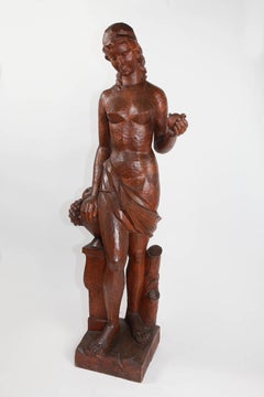 Joseph Wackerle Wood Sculpture "Flora", 1920