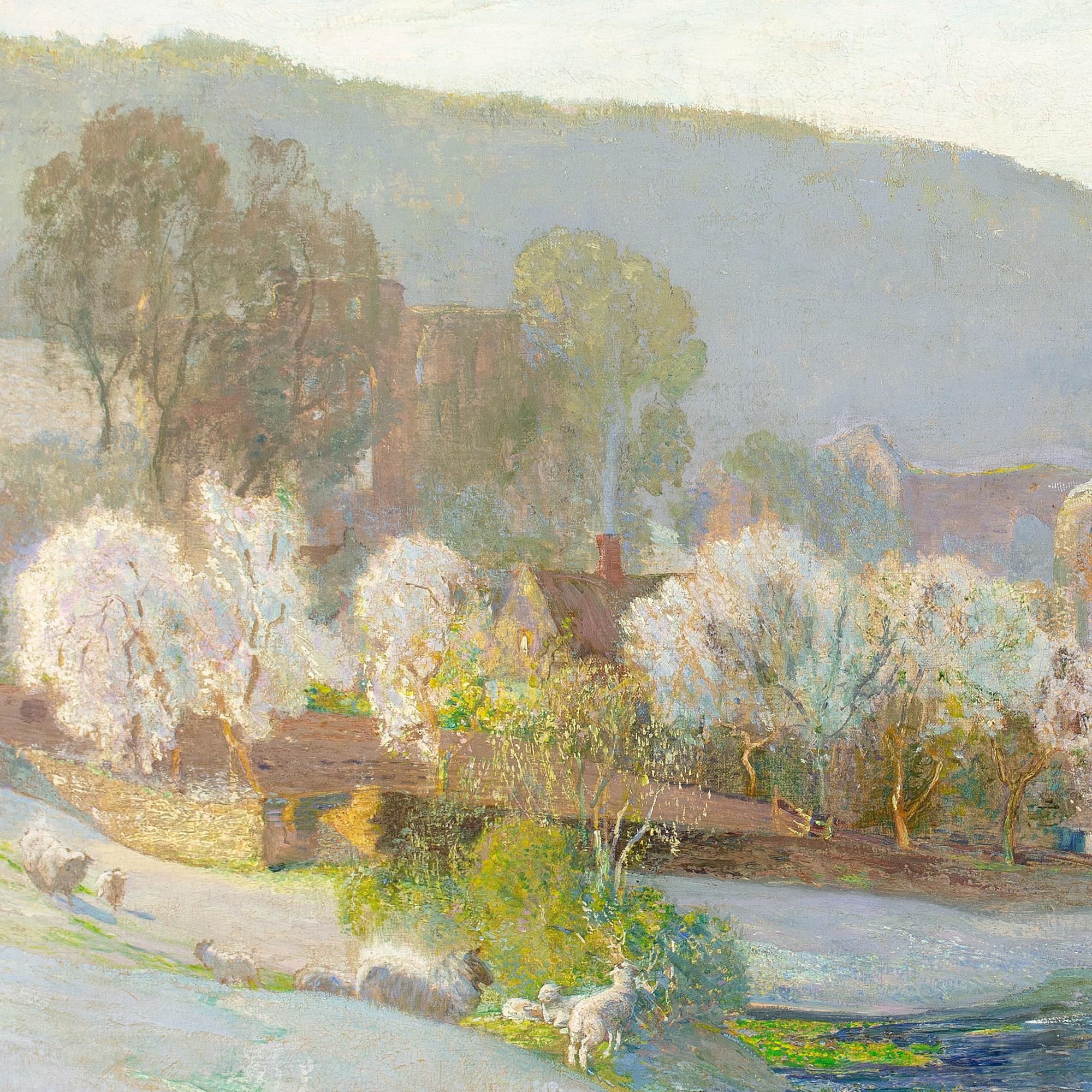 Joseph Walter West, A May Frost, Early Morning, Rievaulx, Oil Painting For Sale 5