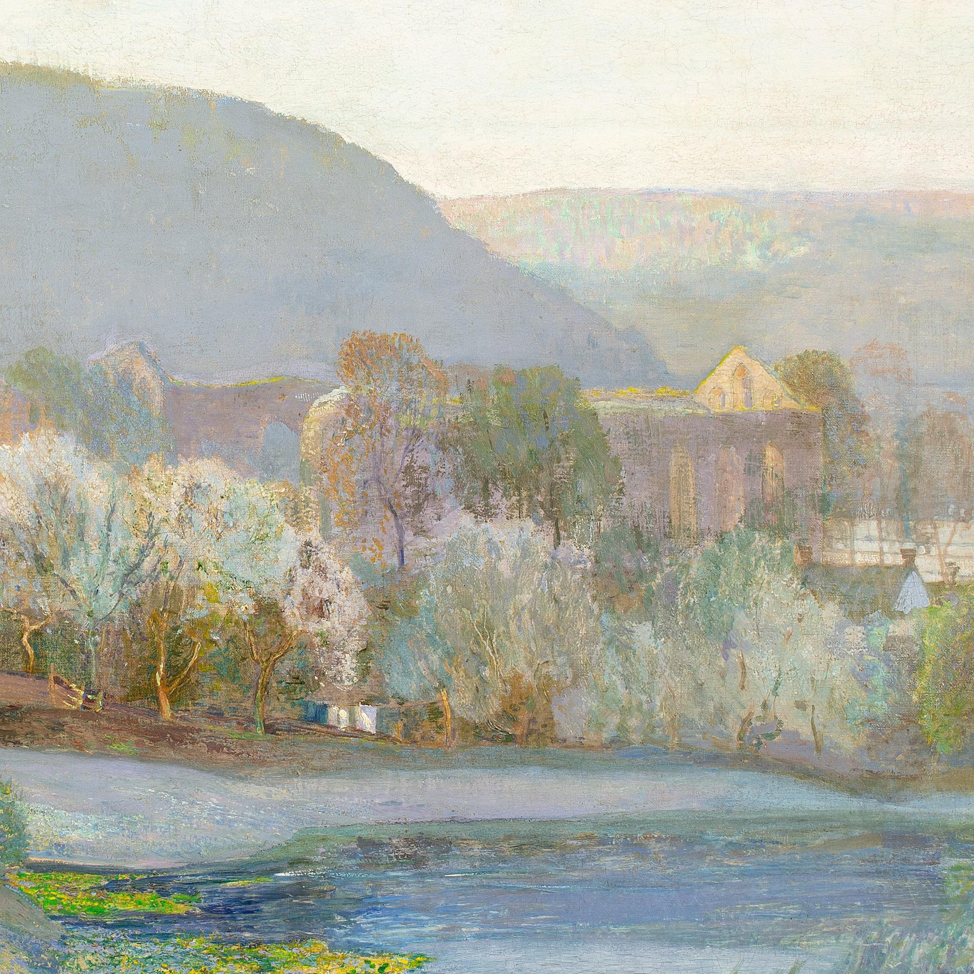 Joseph Walter West, A May Frost, Early Morning, Rievaulx, Oil Painting For Sale 6