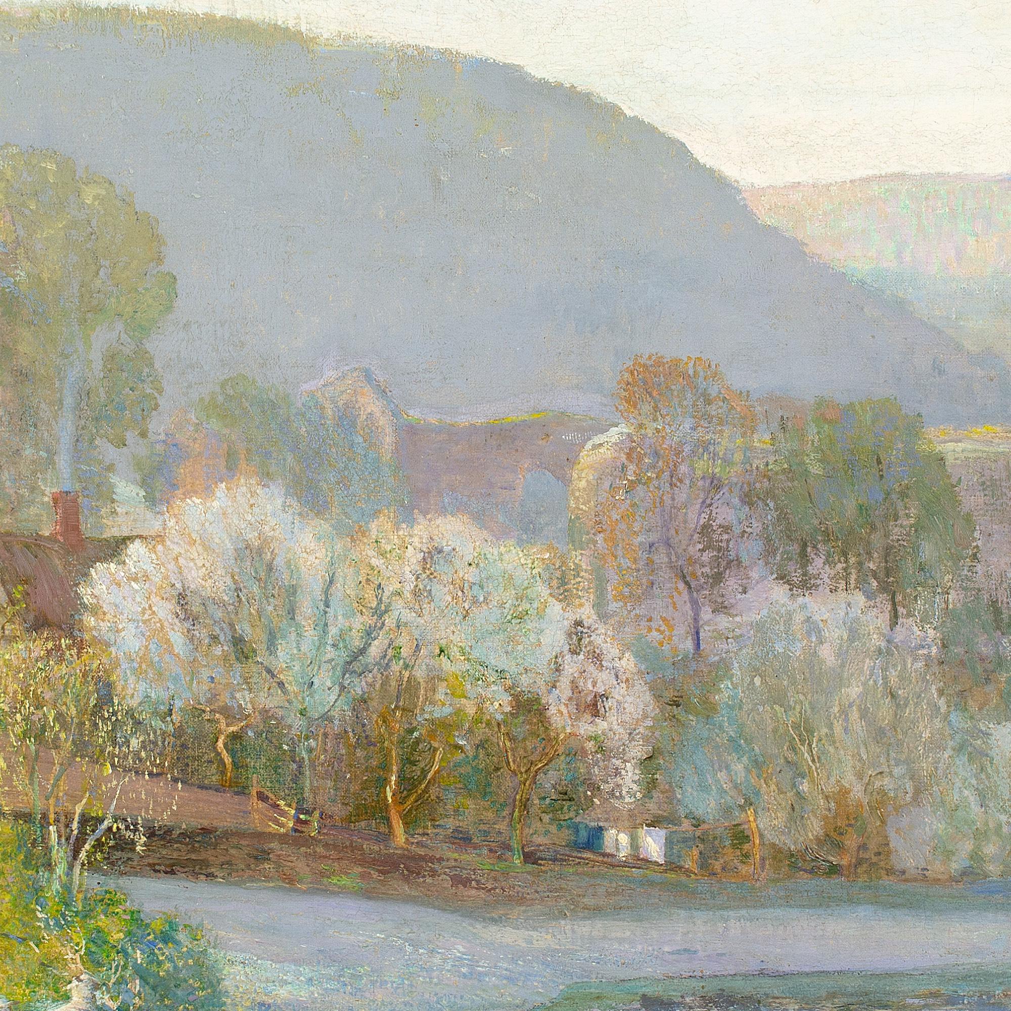 Joseph Walter West, A May Frost, Early Morning, Rievaulx, Oil Painting For Sale 7