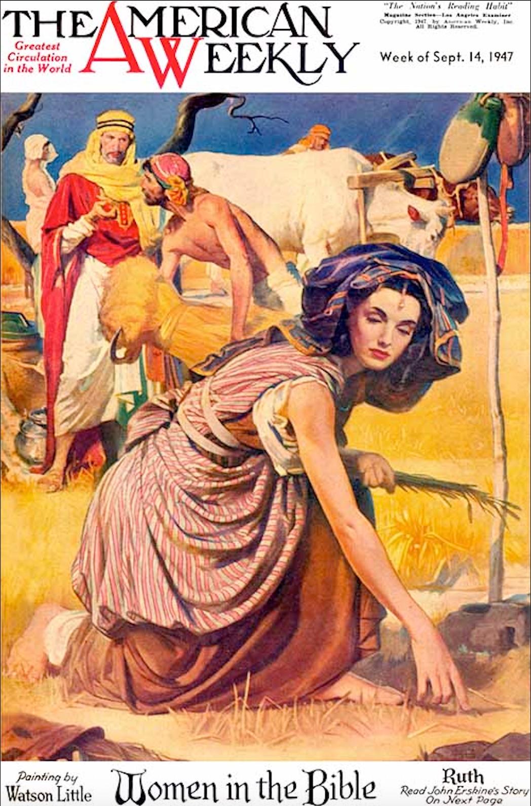 Ruth (Titelbild der amerikanischen Wochenzeitschrift) – Painting von Joseph Watson Little