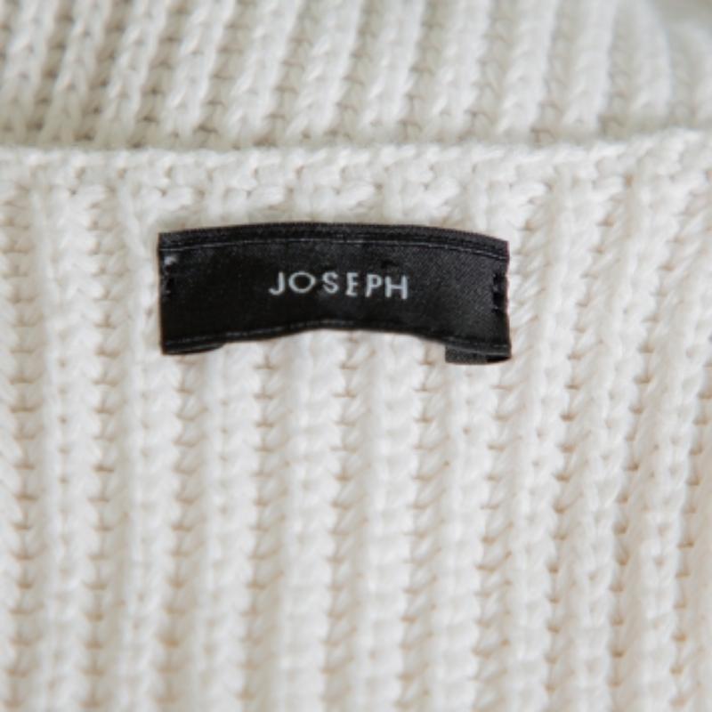 Joseph White Cable Knit Cotton Racer Back Detail Tank Top XS In Good Condition For Sale In Dubai, Al Qouz 2