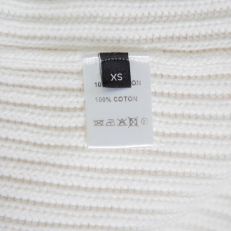 Joseph White Cable Knit Cotton Racer Back Detail Tank Top XS For Sale 2