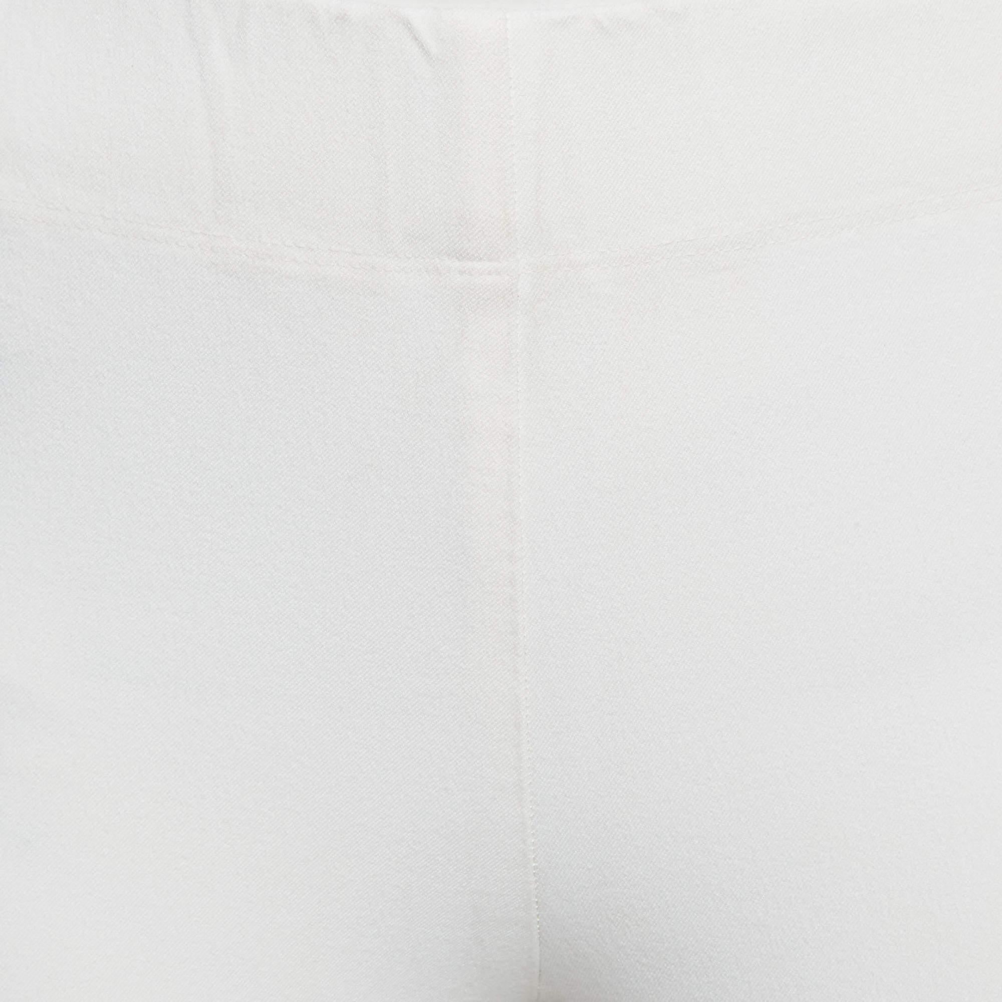 Joseph White Gabardine Tight Fit Leggings M In Excellent Condition In Dubai, Al Qouz 2