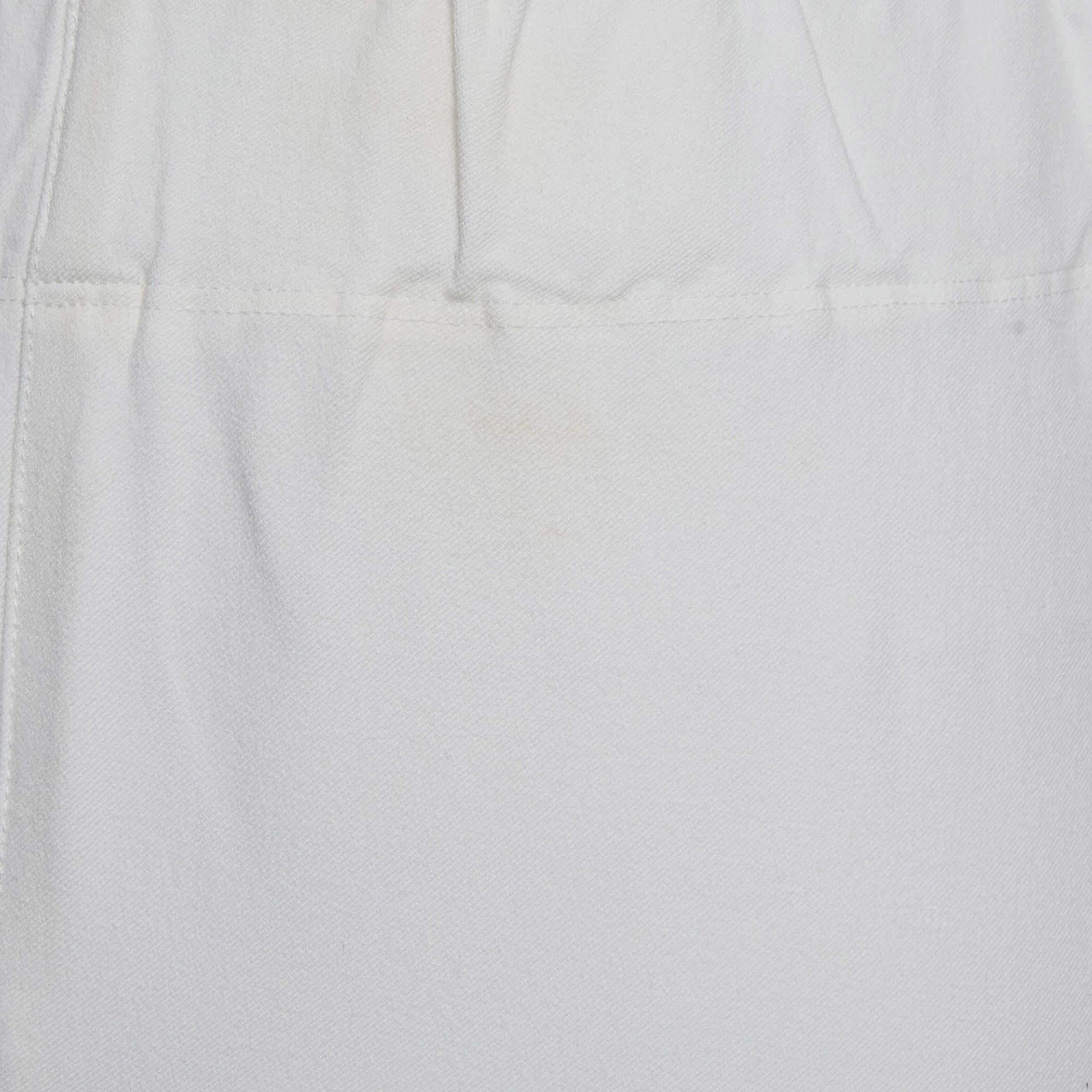 Joseph White Gabardine Tight Fit Leggings M In Good Condition In Dubai, Al Qouz 2
