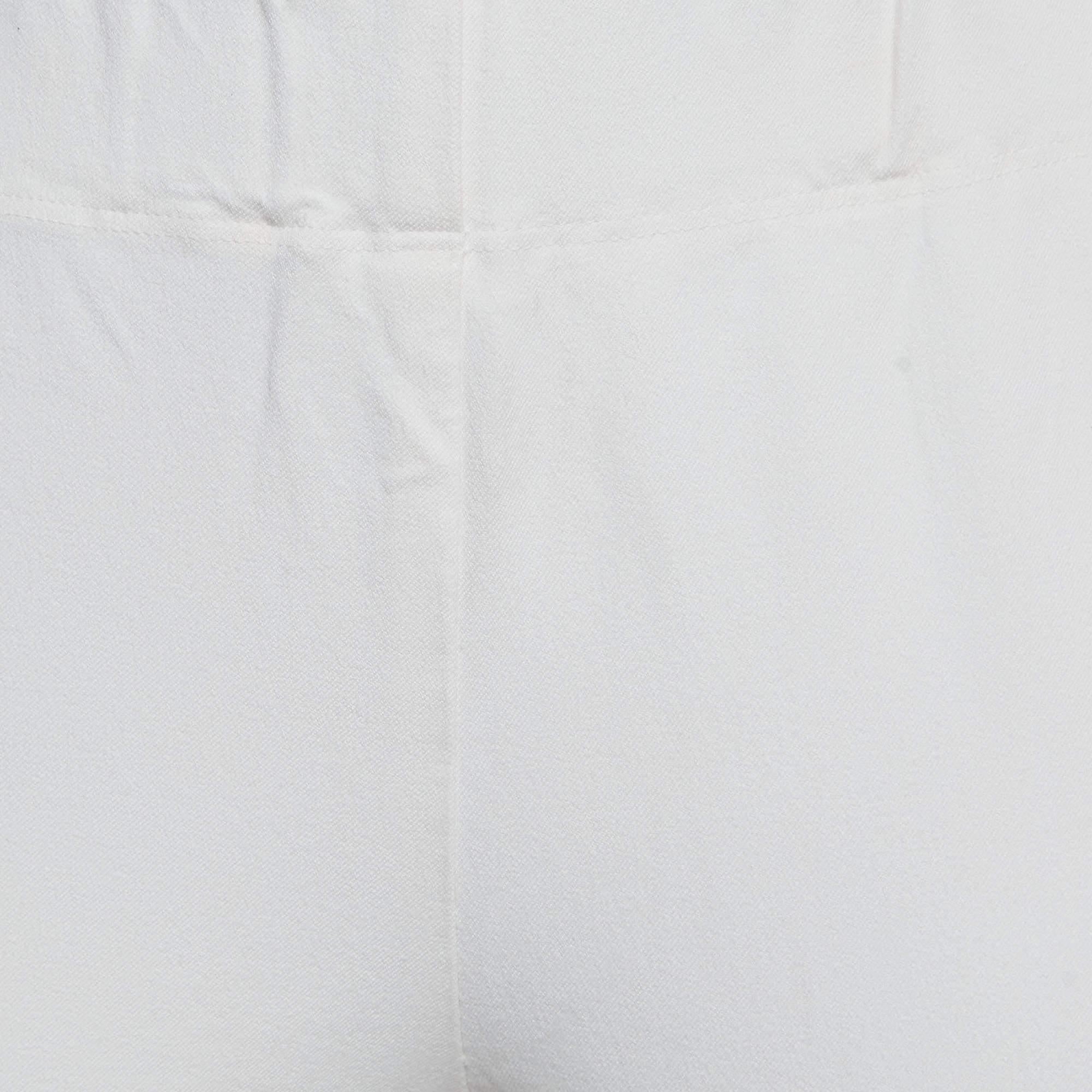 Women's Joseph White Gabardine Tight Fit Leggings M