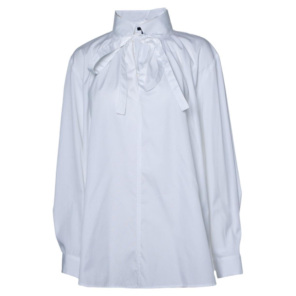 Joseph, white Orton shirt with bow