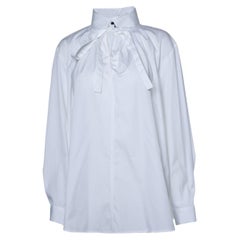 Joseph, white Orton shirt with bow