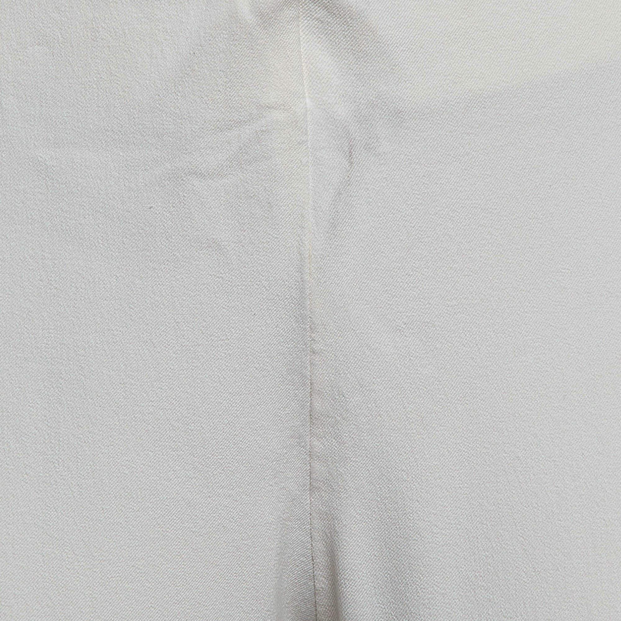 Gray Joseph White Stretch Gabardine Leggings M
