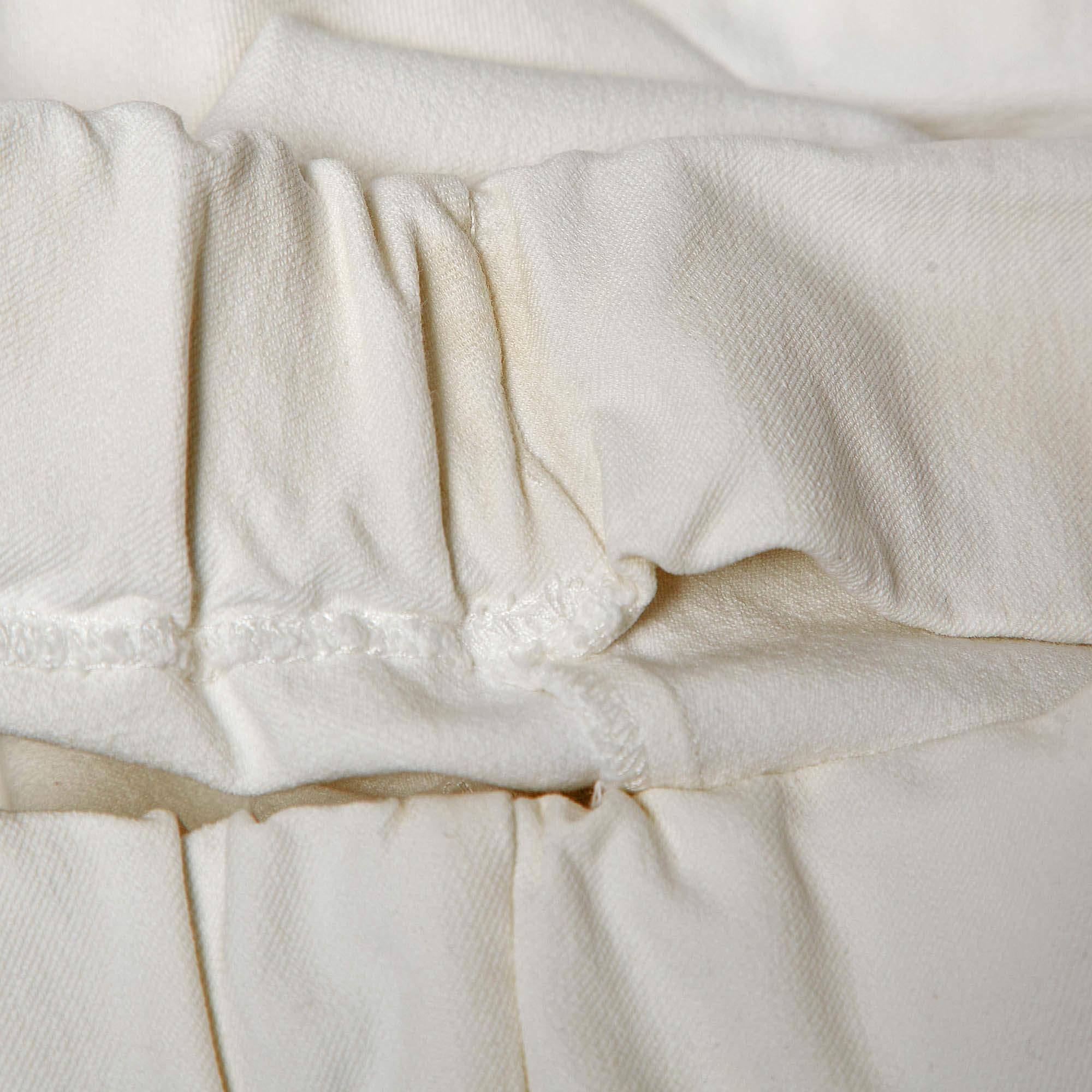 Joseph White Stretch Gabardine Leggings M In Good Condition In Dubai, Al Qouz 2
