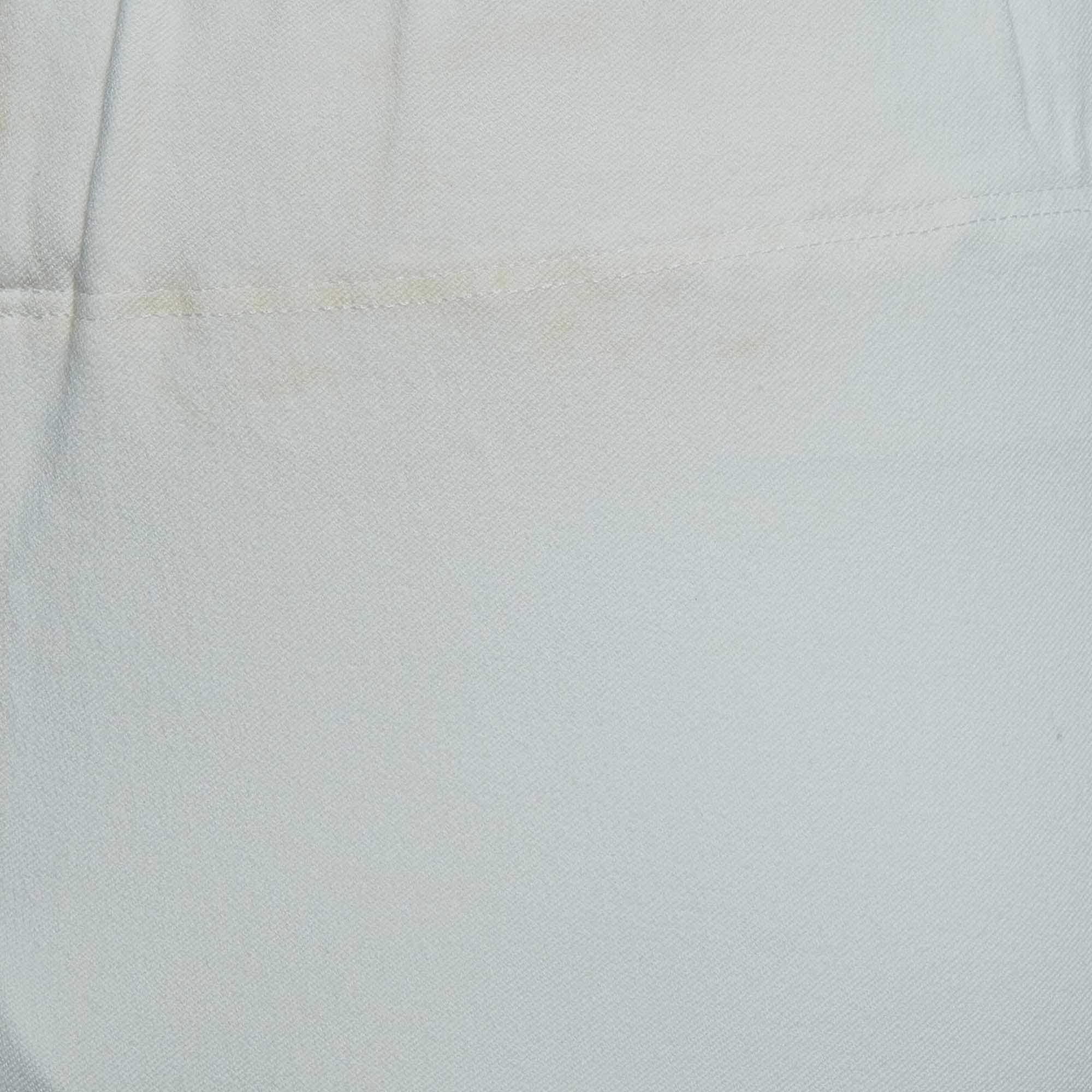 Women's Joseph White Stretch Gabardine Tight Fit Leggings M