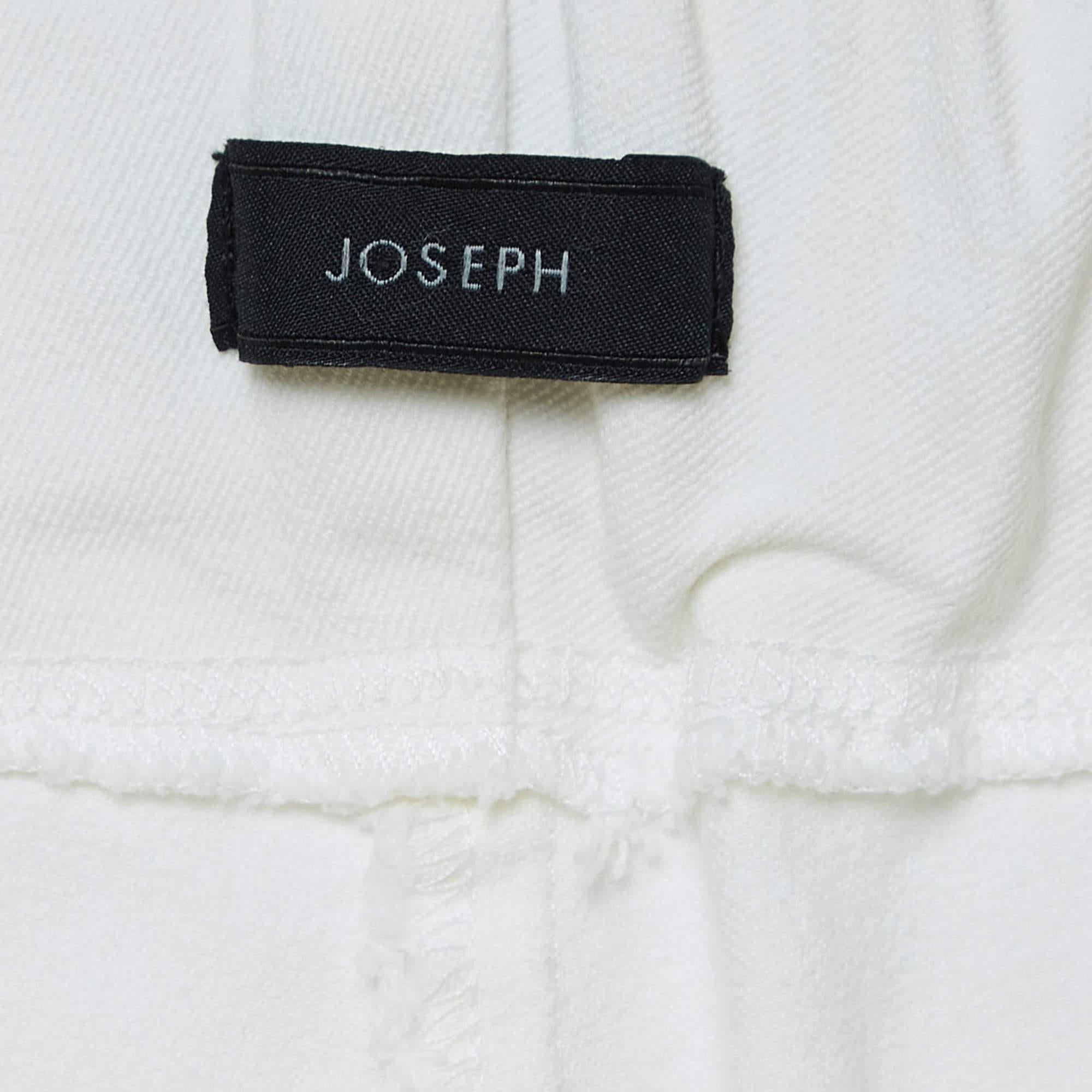 Joseph White Stretch Gabardine Tight Fit Leggings M 3