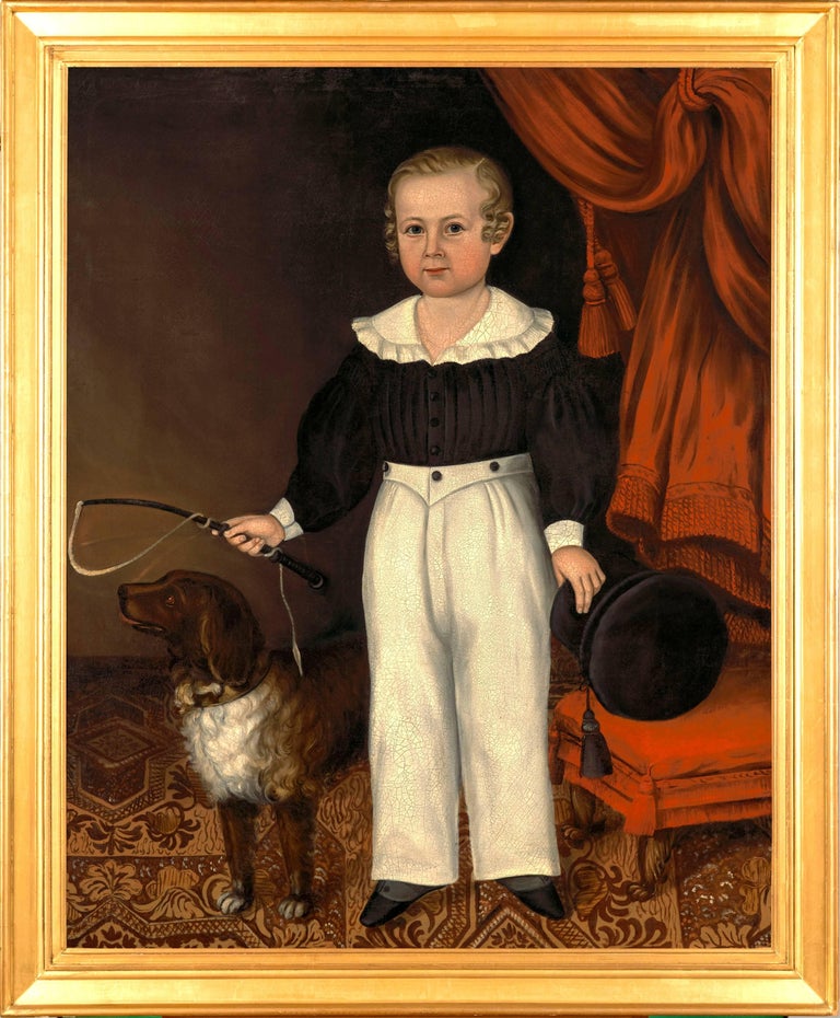Joseph Whiting Stock Full Length Portrait Of A Young Boy With