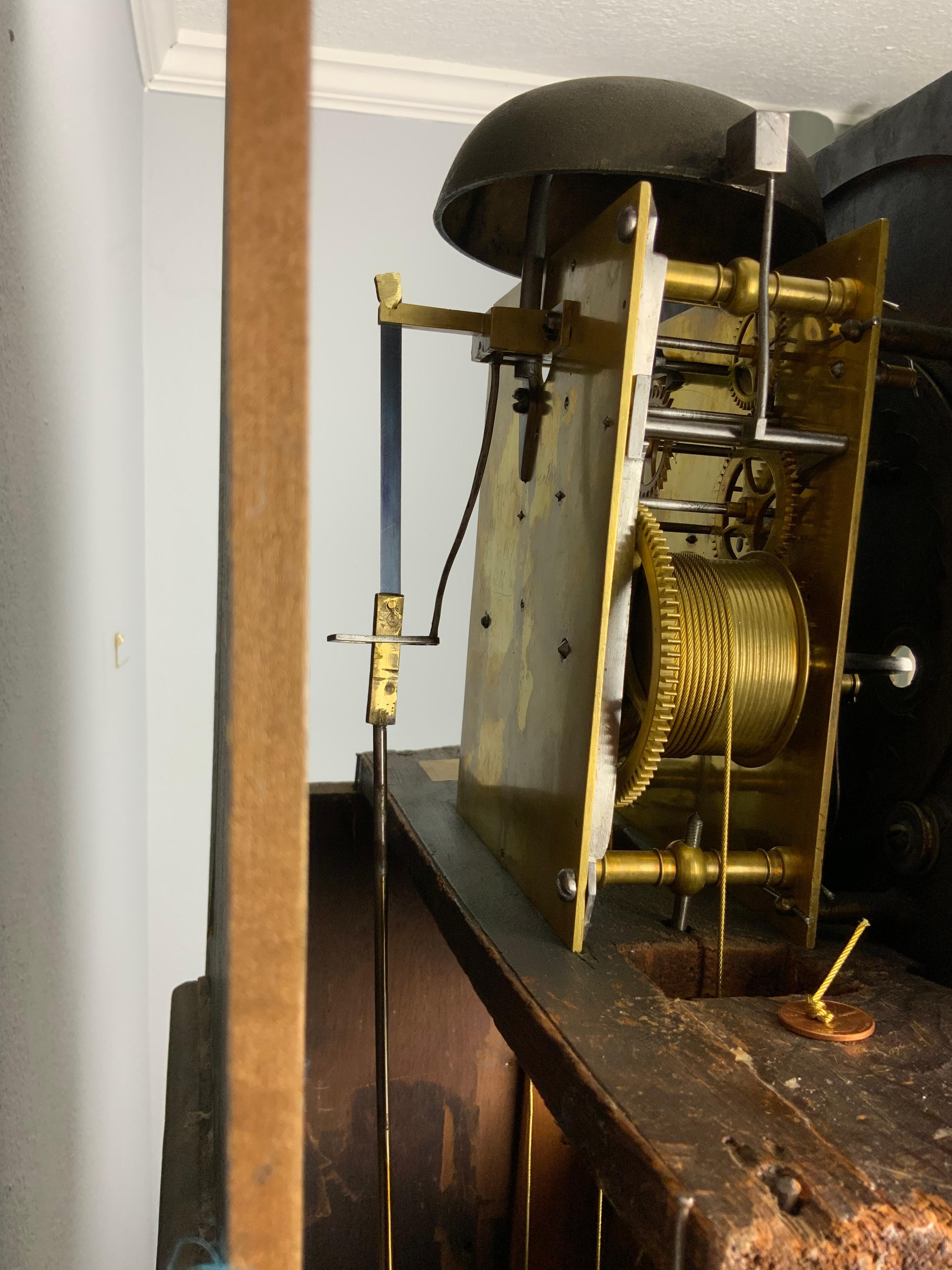 Joseph Wills Long Case Clock In Good Condition In Bradenton, FL