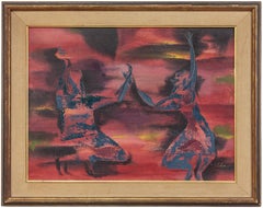 Tableau de danse moderniste israélien "Inbal Dancers at Midnight" (Danseurs d'Inbal à minuit)